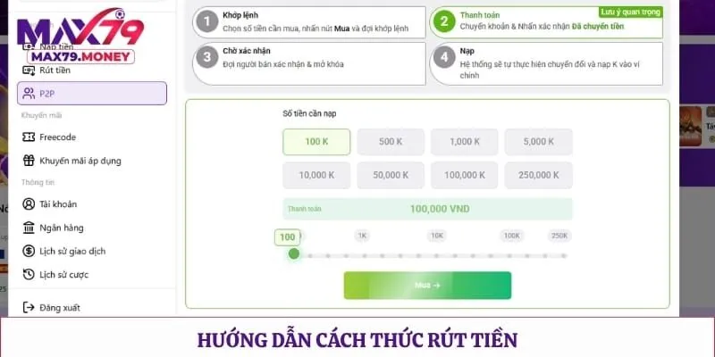 Hướng dẫn cách thức rút tiền
