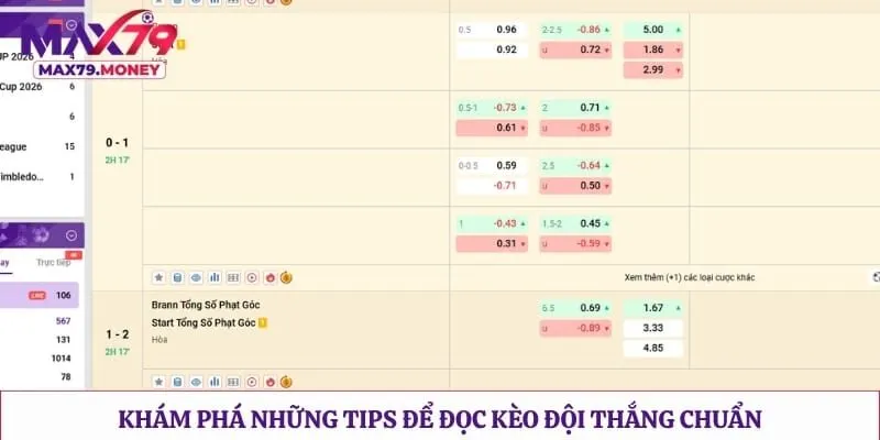 Khám phá những tips để đọc kèo đội thắng chuẩn
